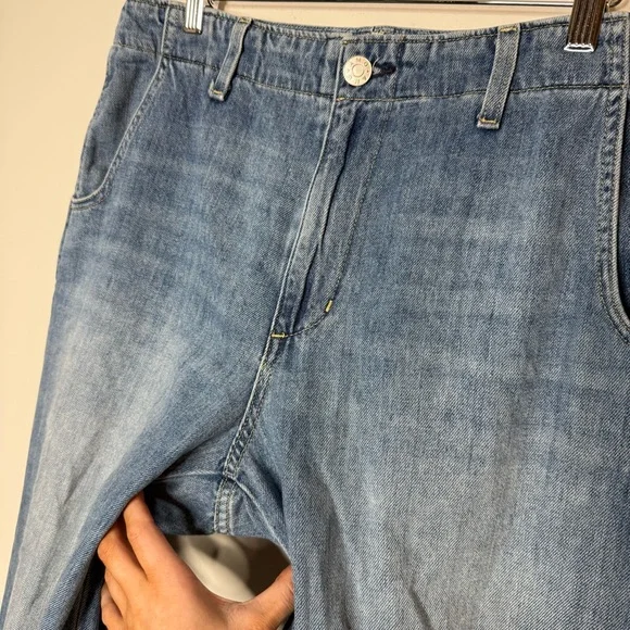 AMO Edith Wide Leg Denim Trouser in Romance 100% Cotton Slouchy Fit size 29 - Picture 8 of 14